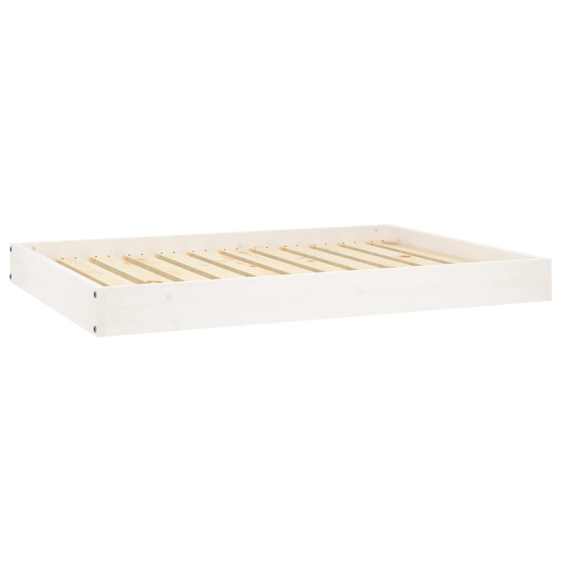 Dog Bed White 101.5x74x9 cm Solid Wood Pine