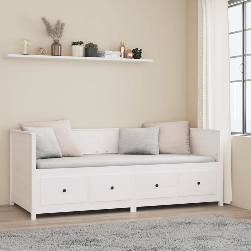 Day Bed without Mattress White 80x200 cm Solid Wood Pine