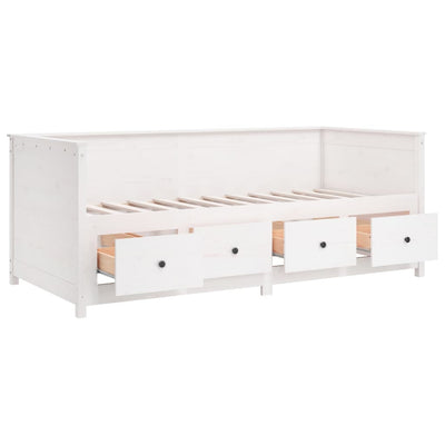 Day Bed without Mattress White 80x200 cm Solid Wood Pine