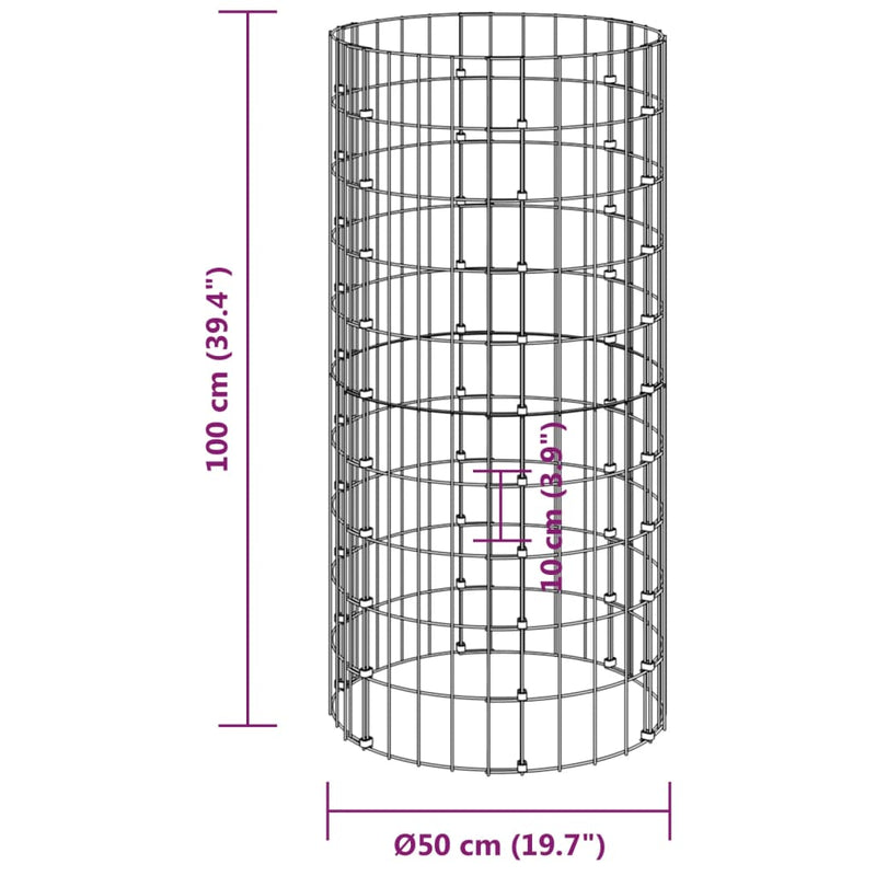 Garden Composter Ø50x100 cm Galvanised Steel