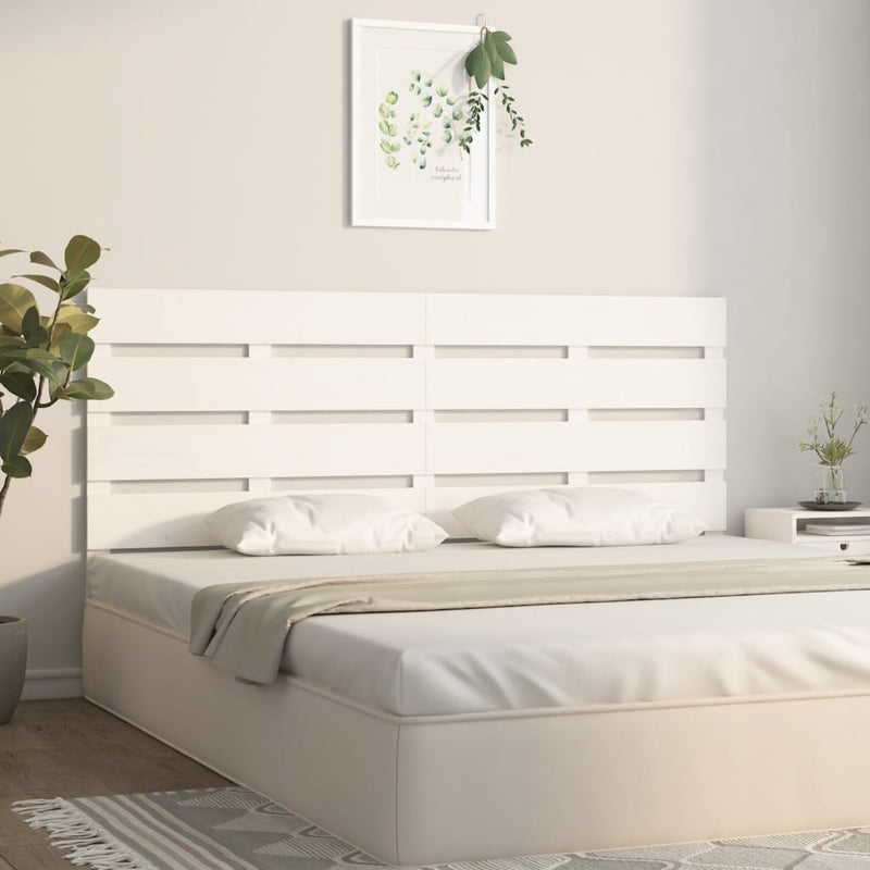 Headboard White 150 cm Solid Wood Pine