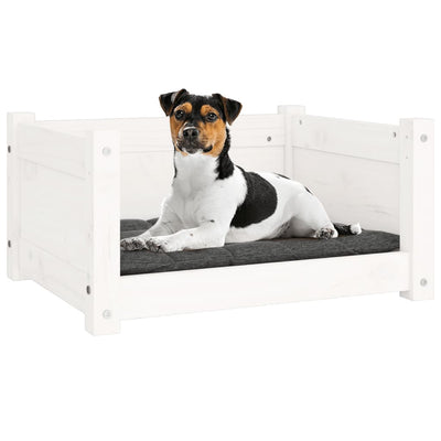 Dog Bed White 55.5x45.5x28 cm Solid Pine Wood