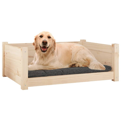 Dog Bed 75.5x55.5x28 cm Solid Pine Wood