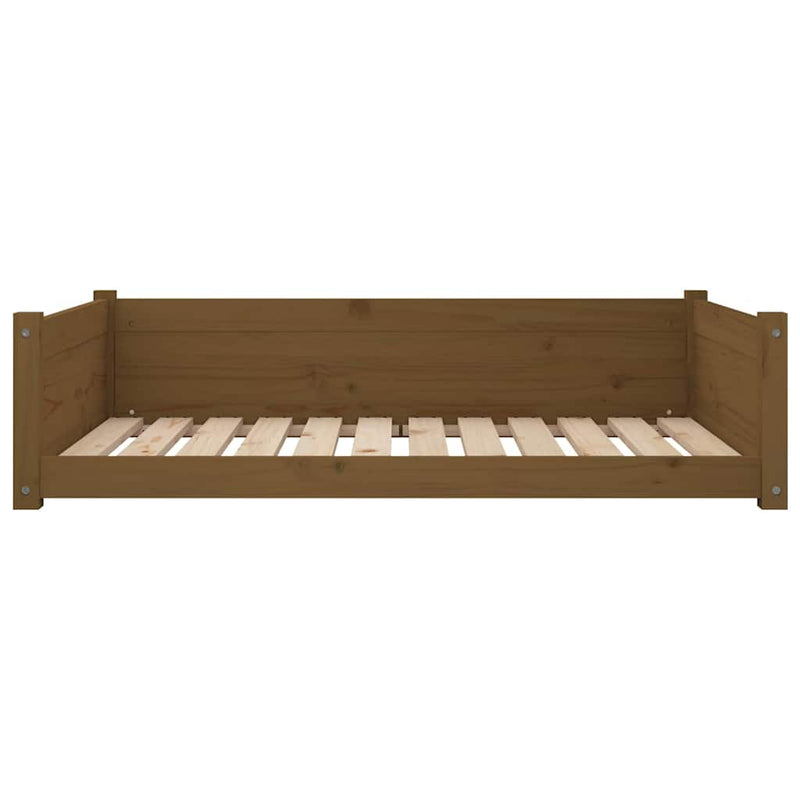 Dog Bed Honey Brown 105.5x75.5x28 cm Solid Pine Wood