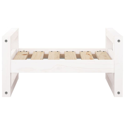 Dog Bed White 55.5x45.5x28 cm Solid Pine Wood