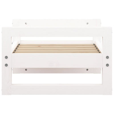 Dog Bed White 55.5x45.5x28 cm Solid Pine Wood