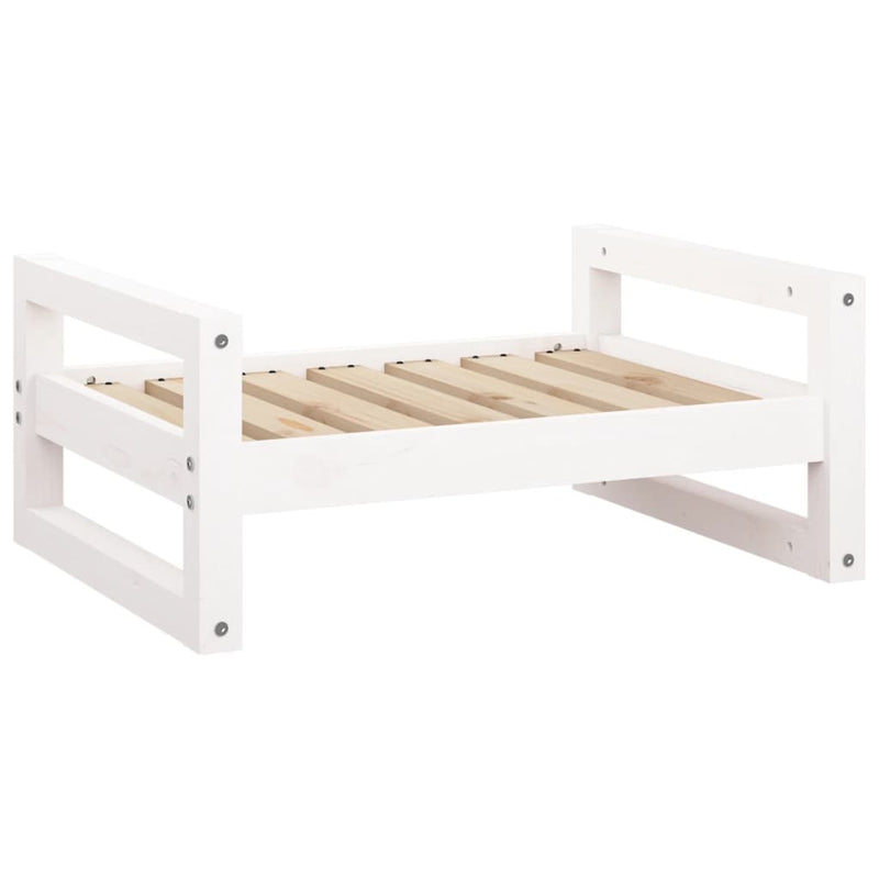 Dog Bed White 65.5x50.5x28 cm Solid Pine Wood