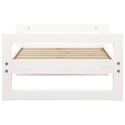 Dog Bed White 65.5x50.5x28 cm Solid Pine Wood