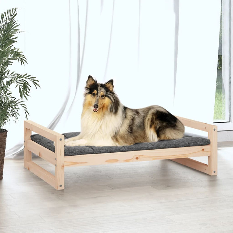 Dog Bed 95.5x65.5x28 cm Solid Pine Wood