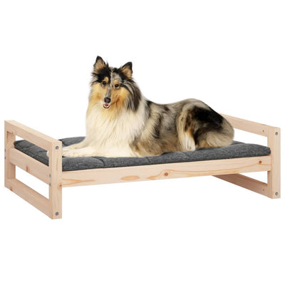 Dog Bed 95.5x65.5x28 cm Solid Pine Wood