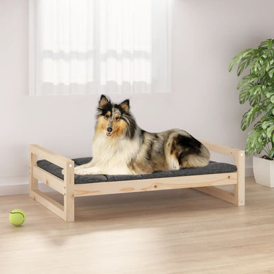 Dog Bed 95.5x65.5x28 cm Solid Pine Wood