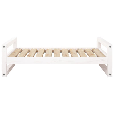 Dog Bed White 95.5x65.5x28 cm Solid Pine Wood