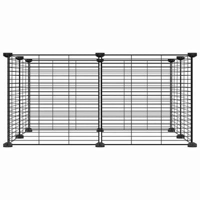 8-Panel Pet Cage Black 35x35 cm Steel