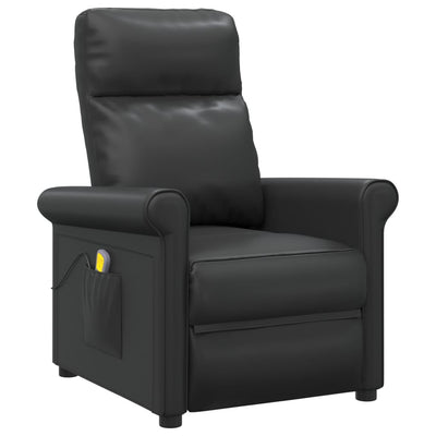 Massage Chair Black Faux Leather