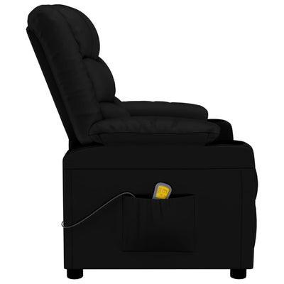 Massage Chair Black Faux Leather