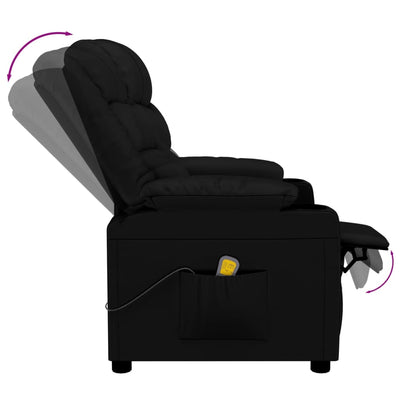 Massage Chair Black Faux Leather