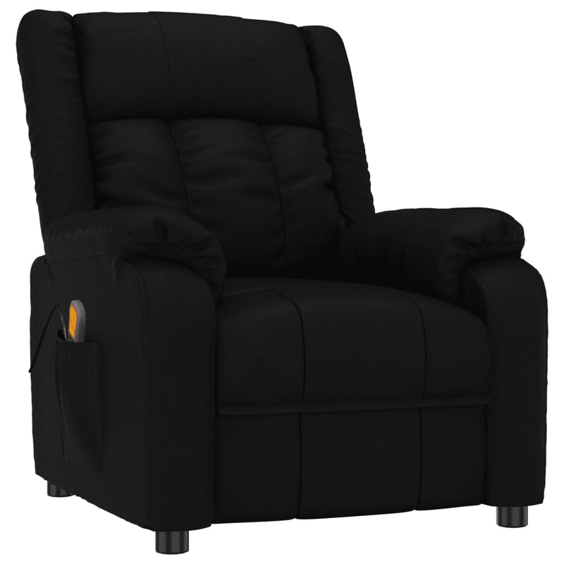 Massage Chair Black Faux Leather