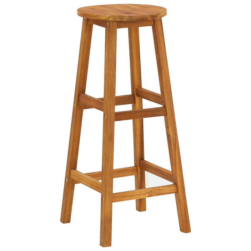 Bar Stools 8 pcs Solid Wood Acacia