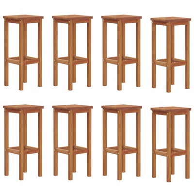 Bar Stools 8 pcs Solid Wood Acacia