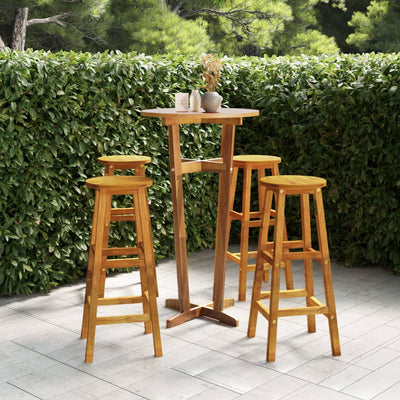 5 Piece Garden Bar Set Solid Wood Acacia