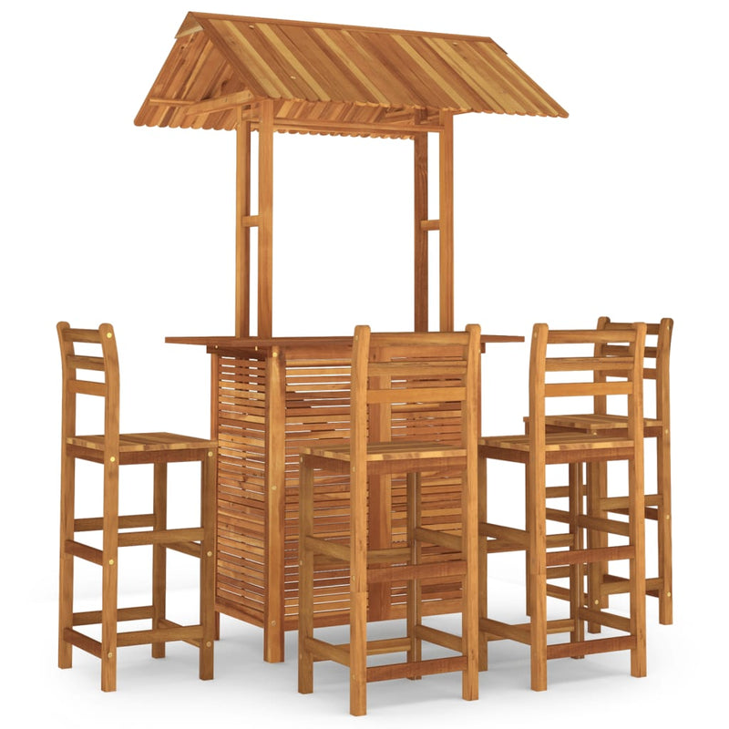 5 Piece Garden Bar Set Solid Wood Acacia