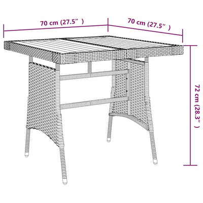 5 Piece Outdoor Dining Set Poly Rattan Black