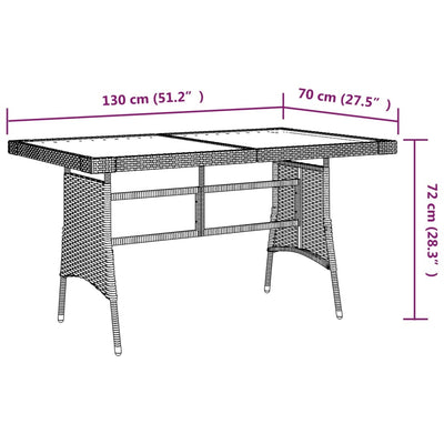 5 Piece Outdoor Dining Set Poly Rattan Grey