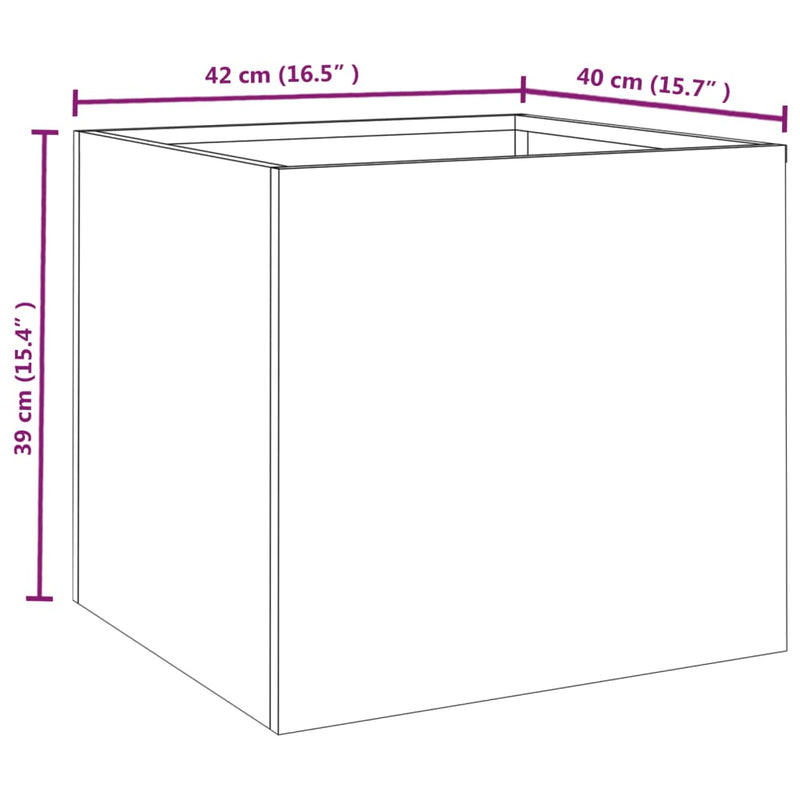 Planters 2 pcs 42x40x39 cm Corten Steel