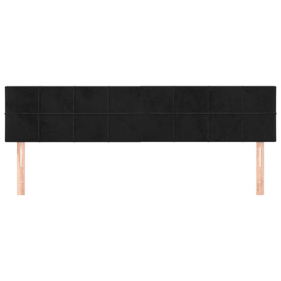 Headboards 2 pcs Black 80 cm Velvet