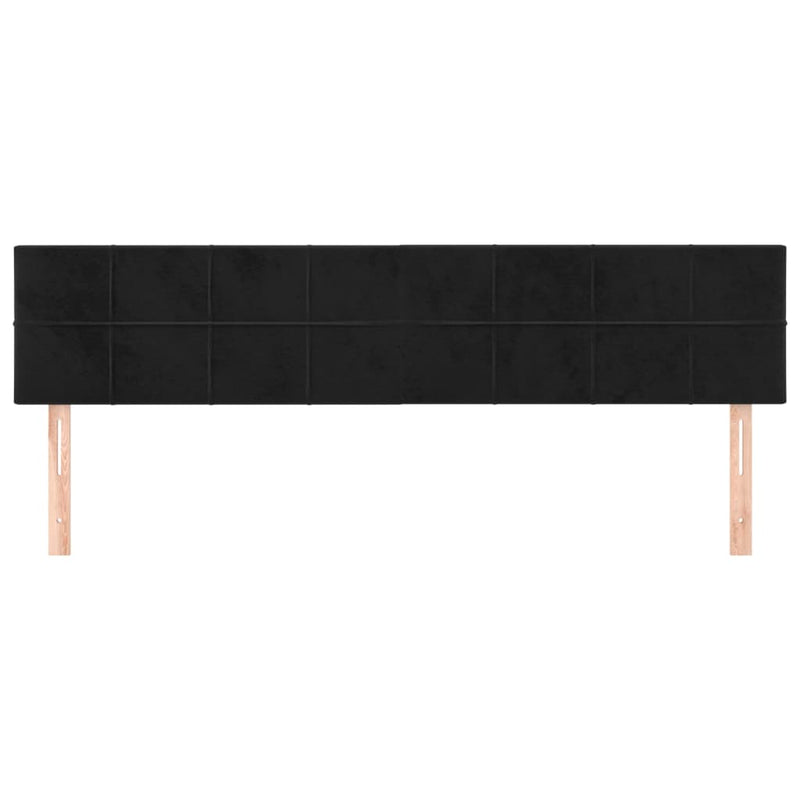 Headboards 2 pcs Black 80 cm Velvet