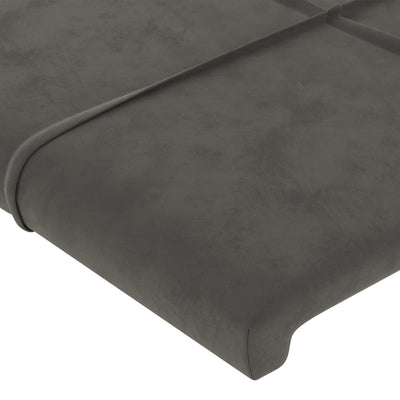 Headboards 2 pcs Dark Grey 100x5x78/88 cm Velvet