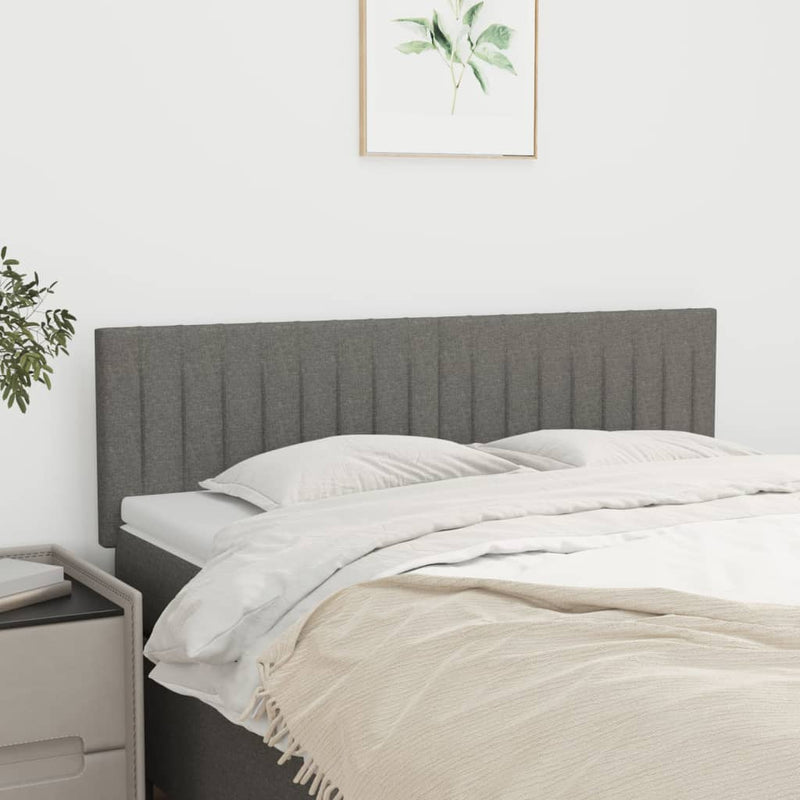 Headboards 2 pcs Dark Grey 72 cm Fabric