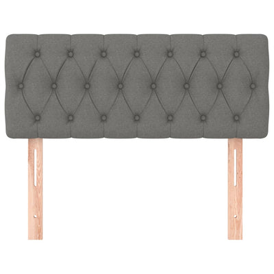 Headboard Dark Grey 100x7x78/88 cm Fabric