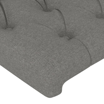 Headboard Dark Grey 100x7x78/88 cm Fabric