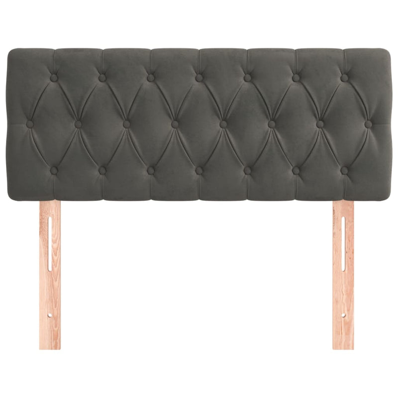 Headboard Dark Grey 100 cm Velvet