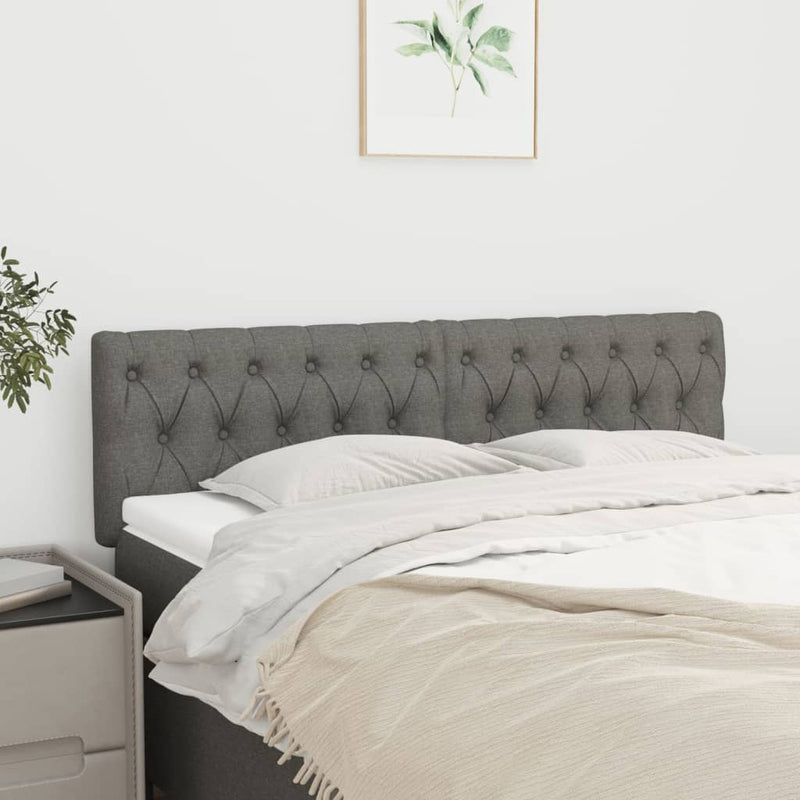 Headboards 2 pcs Dark Grey 80 cm Fabric