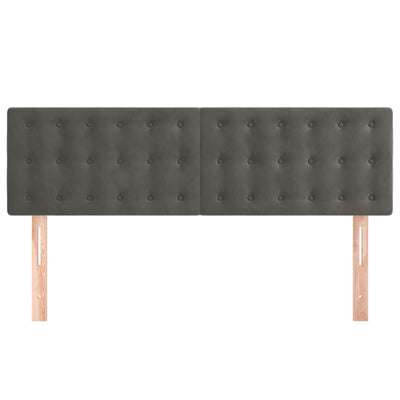 Headboards 2 pcs Dark Grey 72 cm Velvet