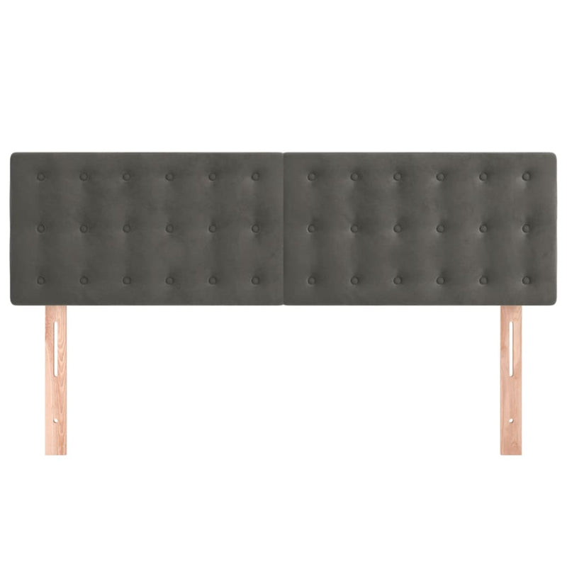 Headboards 2 pcs Dark Grey 72 cm Velvet