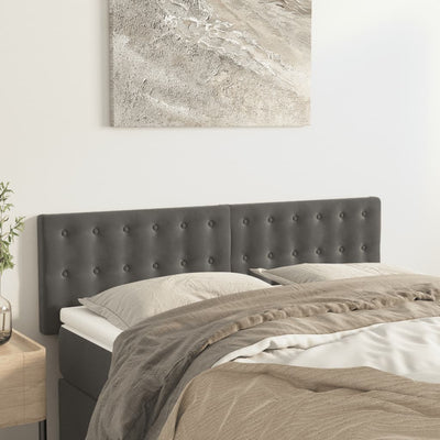 Headboards 2 pcs Dark Grey 72 cm Velvet