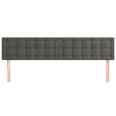 Headboards 2 pcs Dark Grey 80 cm Velvet