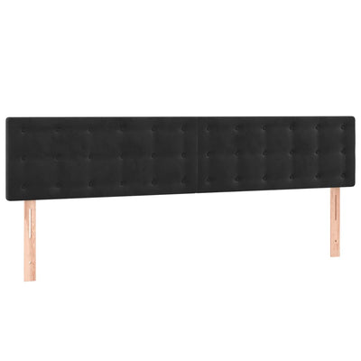 Headboards 2 pcs Black 80 cm Velvet