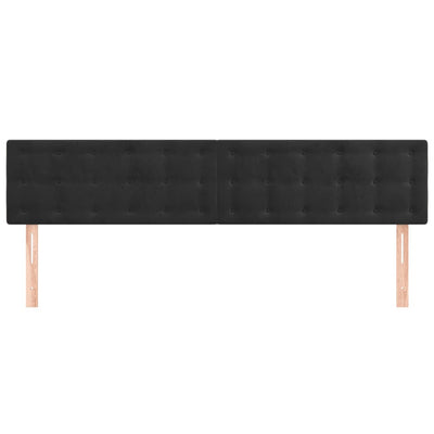 Headboards 2 pcs Black 80 cm Velvet