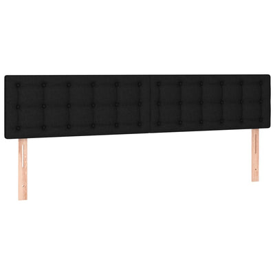 Headboards 2 pcs Black 100x5x78/88 cm Fabric