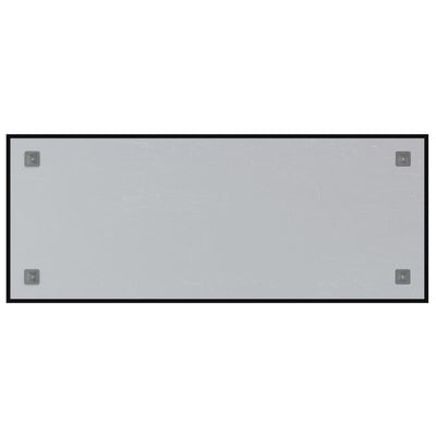 Wall-mounted Magnetic Board Black 100x40 cm Tempered Glass