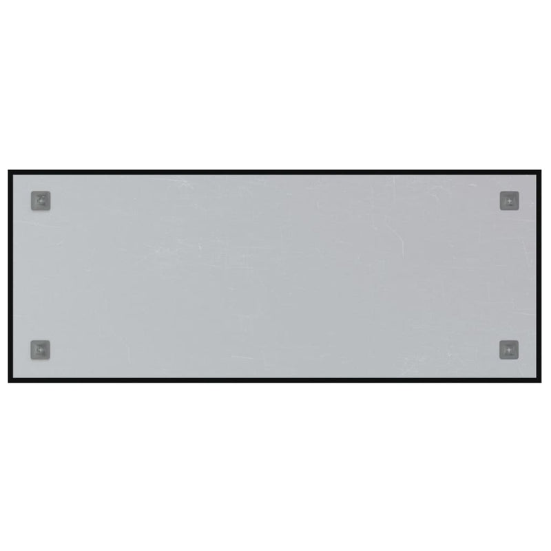 Wall-mounted Magnetic Board Black 100x40 cm Tempered Glass