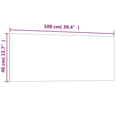 Wall-mounted Magnetic Board Black 100x40 cm Tempered Glass