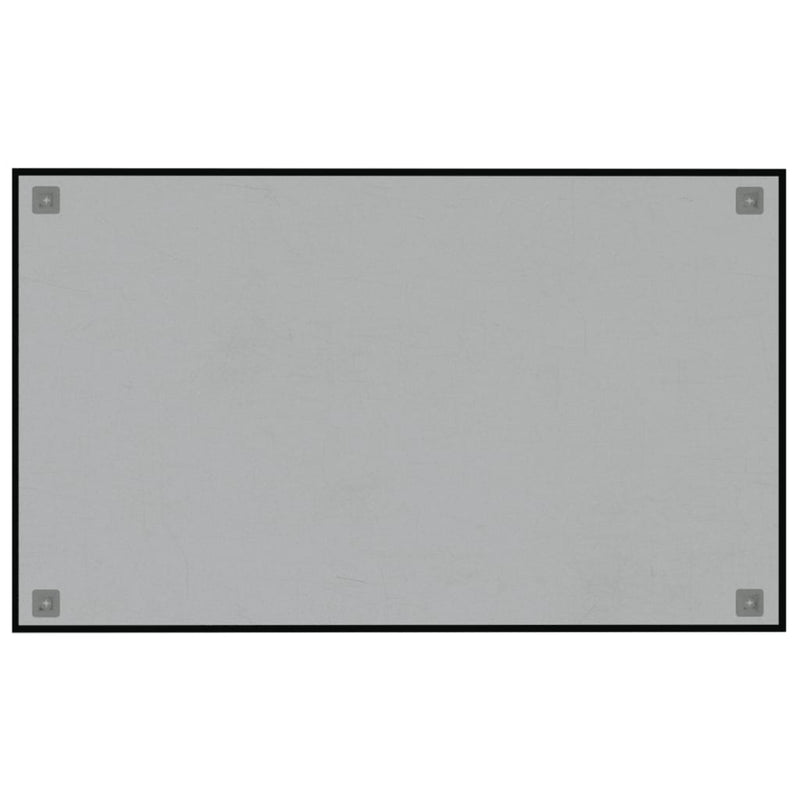 Wall-mounted Magnetic Board Black 100x60 cm Tempered Glass