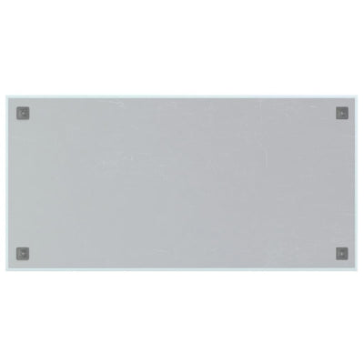 Wall-mounted Magnetic Board White 100x50 cm Tempered Glass