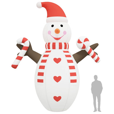 Christmas Inflatable Snowman with LEDs 630 cm