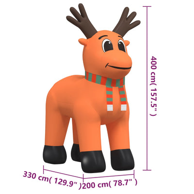 Christmas Inflatable Reindeer with LEDs 400 cm